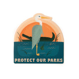 Sticker - Protect our Parks Crane sticker