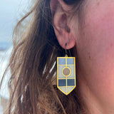 Symmetria // stained glass resin earrings
