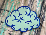 Blue Cutout Cloud-original artwork by Dan Duffy