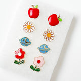 Cute Post Earrings-Apples, Daisies, Flowers