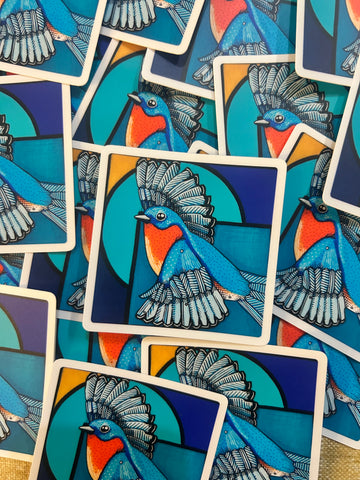 Dear Darlington Eastern Bluebird Sticker