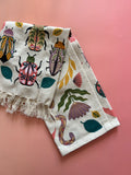 Amulet Embroidered Cotton Dish Towel