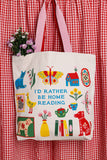 Canvas Tote, I'd Rather Be Home Reading