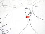 Mismatched Tomato & Bowtie Pasta Stud Earrings