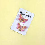 Rosy Maple Moth Hair Clip Set