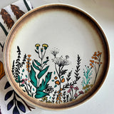 Floral Stoneware Plate