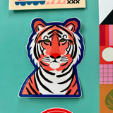 Pink Tiger Vinyl Sticker