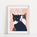 LOVECATS Vibrant Giclée Art Print by Renée Staeck