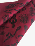 Snake Print Bandana In Burgundy And Black