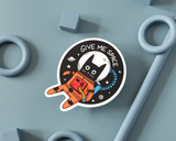 Give Me Space Cat Vinyl Sticker