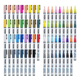 PINTAR Premium Acrylic Paint Pens - 1mm Fine Tip Pens For Rock Painting, Ceramic Glass, Wood, Paper, Fabric & Porcelain, Water Resistant Paint Set, Surface Pen, Craft Supplies, DIY Project (35 colours)