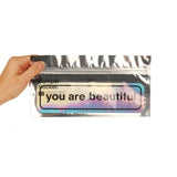 Holographic You Are Beautiful Bumper Sticker