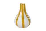 Yellow Stripe Bud Vase | Handpainted Ceramic