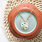 Charm Necklace Berry Floral -