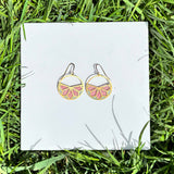 Crown // stained glass resin earrings