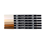 Dual Brush Pen Art Markers, Coffee Break, 6-Pack