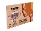 Pintar Skin Tone Color 20 Pack Paint Pens Acrylic Paint Pen Set with Extra Fine 0.7mm Tip | Use on Rocks, Canvas, Glass, Ceramics, Plastic, Porcelain