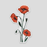 Blooming Poppy Sticker