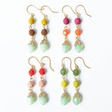 Colorful Beaded Earrings, beaded statement earrings