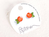 Orange/Clementine Fruit Stud Earrings