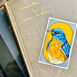 Dear Darlington Bluebird Portrait Sticker