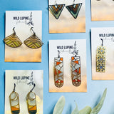 Corialis // stained glass resin earrings