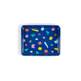 Poketo x CCH Elements Enamelware Sm. Rect. Tray, Beige Rim
