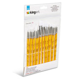 Studio Mixed Media White Nylon Brush Set – 18 pc