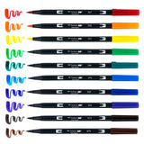 Dual Brush Pen Art Markers: Primary - 10-Pack