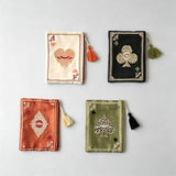 Poker Embroidery Tassel Cosmetic Pouch