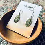 Feather // Stained Glass Resin Earrings