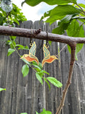 Hummingbird // Stained Glass Resin Earrings