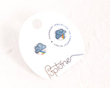 Rainbow Rain Cloud LGBT Pride Stud Earrings