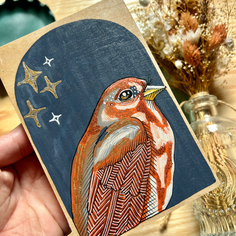 Dear Darlington Original Illustration: Fox Sparrow