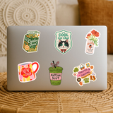 Cool Cat Club Sticker – Retro Cat Vinyl Sticker