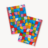 Blank Journal with Red Spiral - "Eyes Forward, Heart Open"