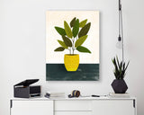 Yellow Pot - potted plant art print
