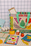 Rough Draft Mini Notebook, Fruit Tiles