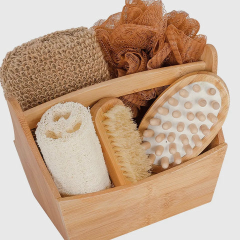 Spa Gift Set in Bamboo Carry-All