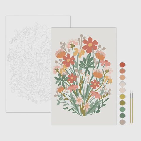 Wild Flowers Meditative Art Paint By Number Kit