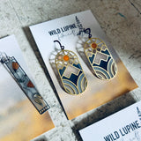 Solstice // stained glass resin earrings