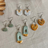 Ceramic Storm Cloud Earrings