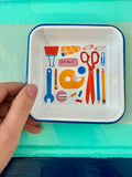 Lisa Congdon x CCH Scissors Enamelware Small Square Tray