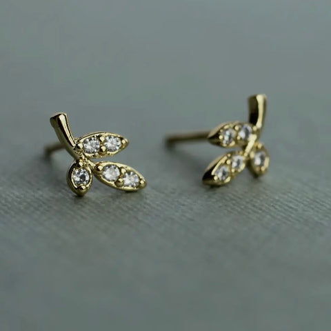 Leaf Petal Stud Earrings