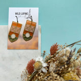 Vertex Stained Glass Resin Earrings