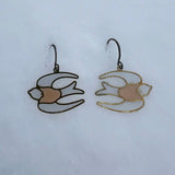 Swallow Stained Glass Resin Earrings