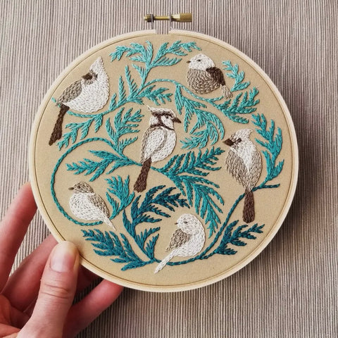 Winter Birds Embroidery Kit