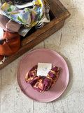 Plum & Gold Viscose Scrunchie | Ethically Made Accessories