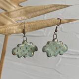 Ceramic Storm Cloud Earrings