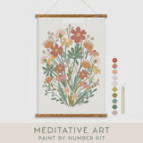 Wild Flowers Meditative Art Paint By Number Kit